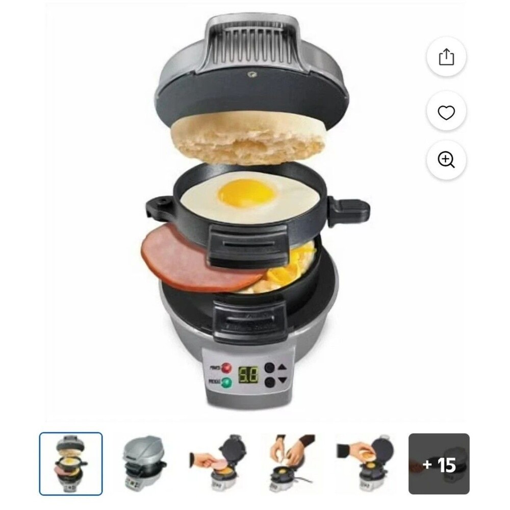 Hamilton Beach 25475 Breakfast Sandwich Maker Ret $44.99 Diet Fitness Healthy